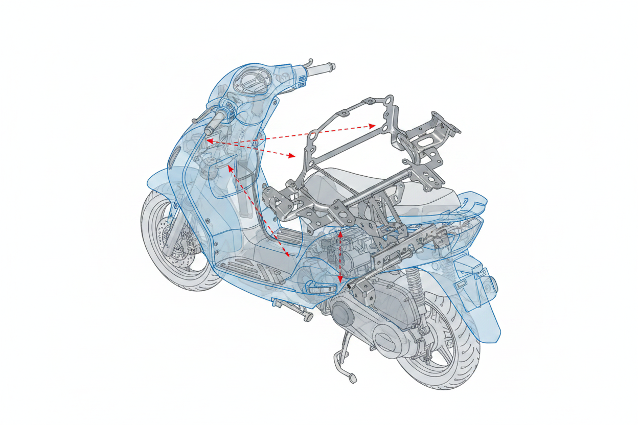 TELAIETTO ANTERIORE TMAX 560 2022 2025