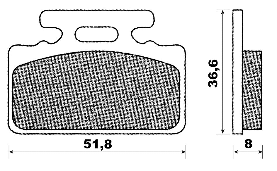 Cp. pastiglie freno MIO 50 4T ant. C4 HONDA SYM LEAD 50 DD 50 1989-1990 BP 115