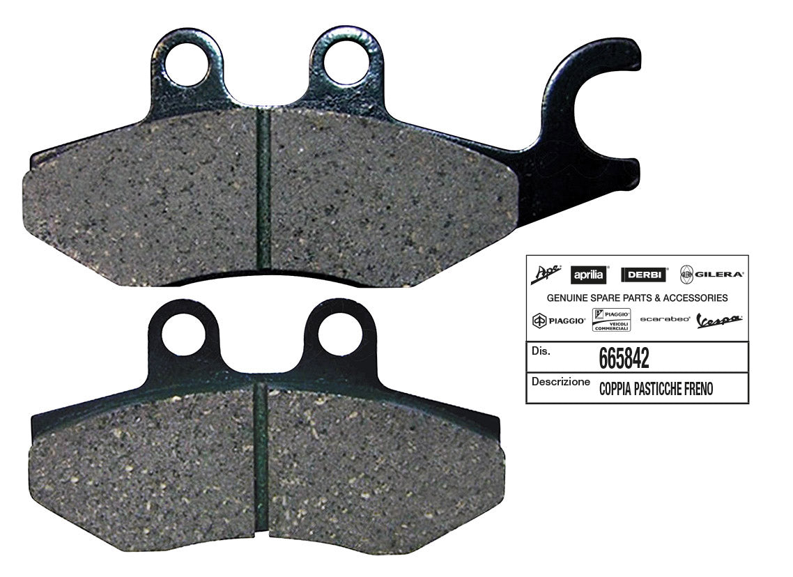 Cp. pastiglie freno (Heng Tong) MP3 125/300/350/400/530 post. Piaggio 665842