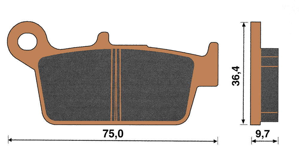 Cp. pastiglie freno sinterizzate Top4 CRE 50 2007 post. HM KYMCO PEUGEOT 151078