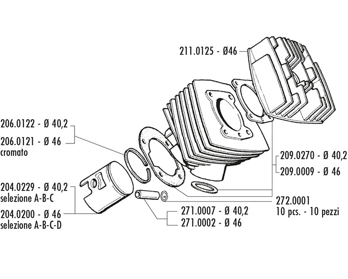 KIT PGT.103 ALL.CROM. D.40,2 S.TES