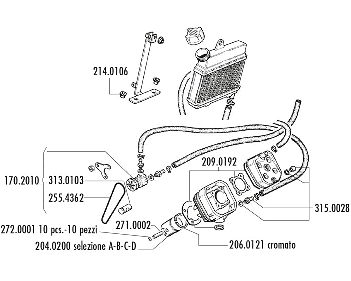 KIT PEUGEOT H2O D.46(CIL.PIST.TES)