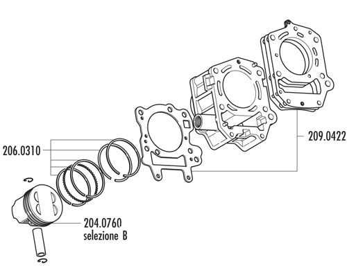 KIT APRILIA LEONARDO 125/150 4T D67