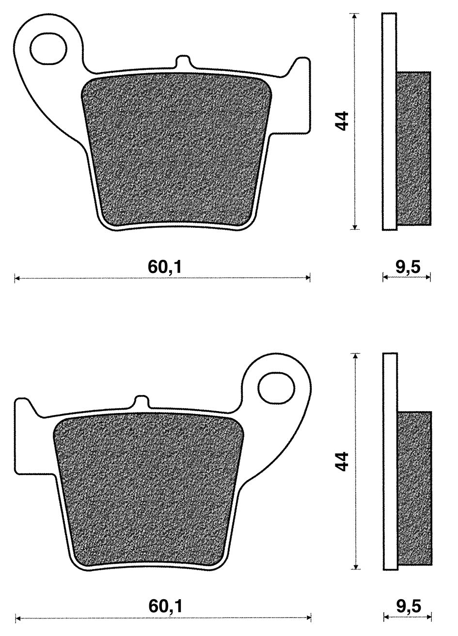 Cp. pastiglie freno CRE, CRM 125 2T post. C4 FANTIC MOTOR HM HONDA BP 100