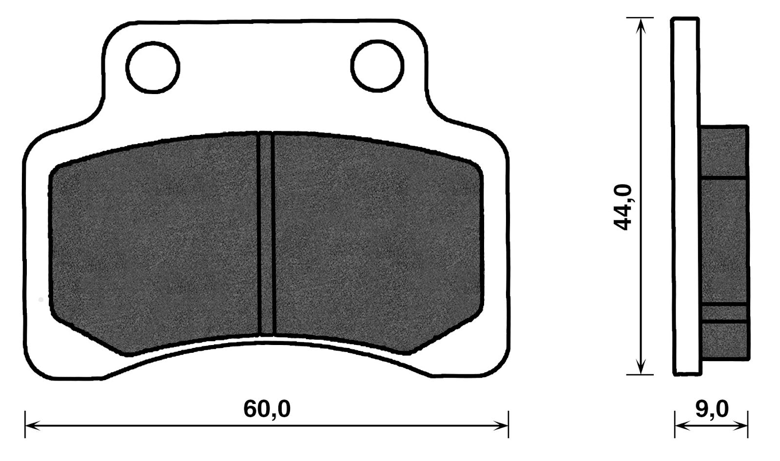 Cp. pastiglie freno CPI, Keeway 50 ant. C4 BENELLI KYMCO PEUGEOT FLASH 50 BP 169