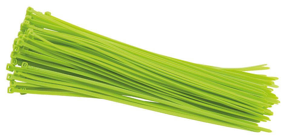 Fascette in nylon verde fluo 3,6mm x 250mm (100 pz.) C4 420057
