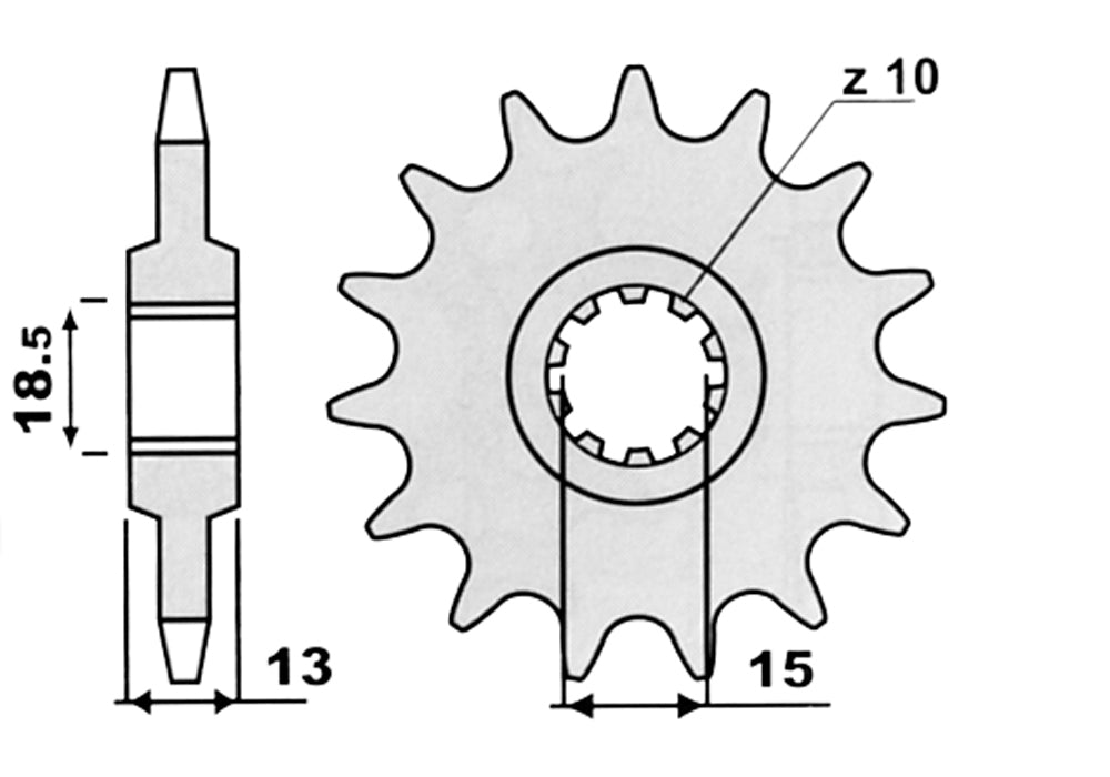 Pignone Cat.428 Z=12 Fantic Motor 25843007120