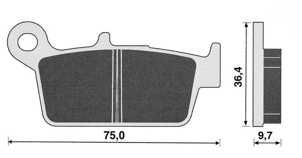 Cp. pastiglie freno CRE 50 2007 post. C4 HM KYMCO PEUGEOT CRE DERAPAGE 50 BP 136