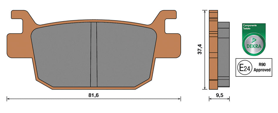 Cp. pastiglie MHR SYNT omologate Honda Forza, SH 125/300/350 post. 6215016BS
