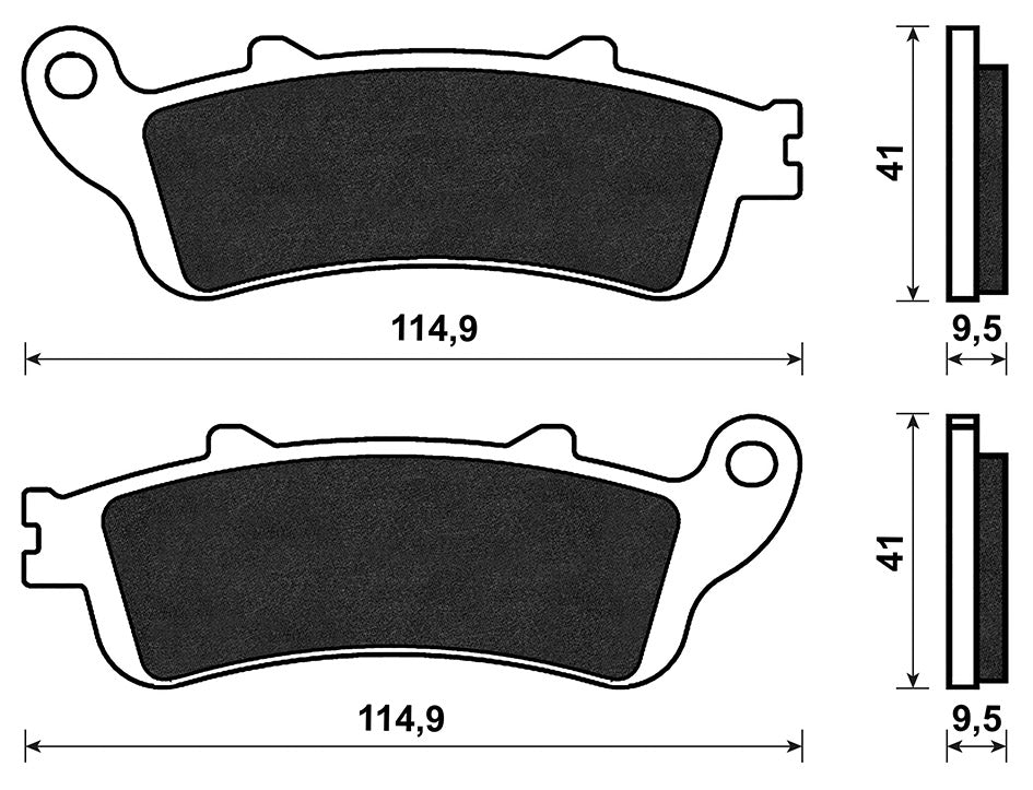 Cp. pastiglie freno Silver Wing 400, 600 ant. C4 HONDA PEUGEOT SV 250 BP 034