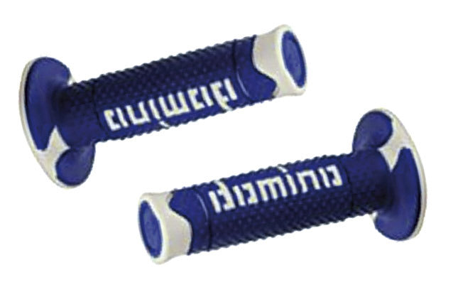 Manopole Domino Offroad bianco/blu GRIPS 037