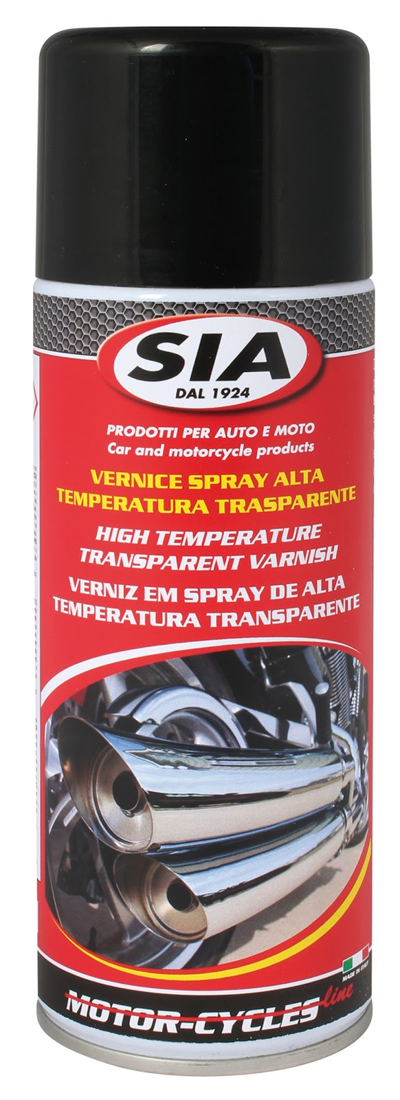 Vernice alta temperatura trasparente 400ml. Sia 155025