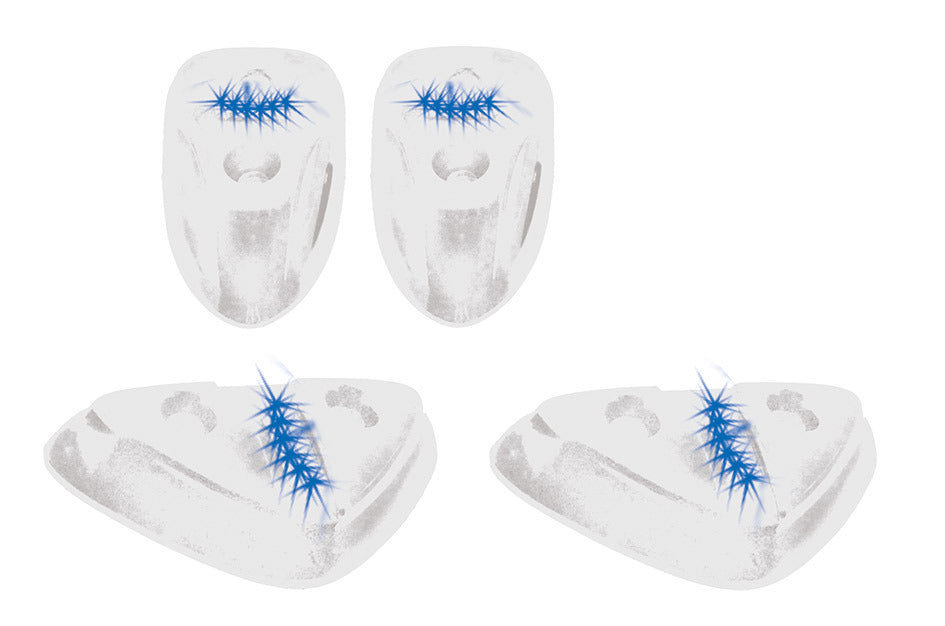 Set 4 protezioni Stunt, Slider bianche + led T4Tune MBK YAMAHA STUNT 50 360065