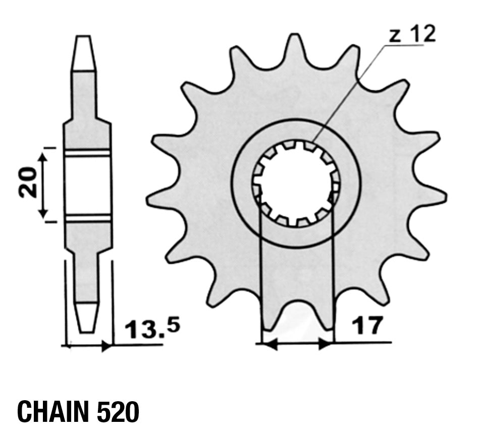 Pignone Cat.520 Z=10 Fantic Motor 40043007100