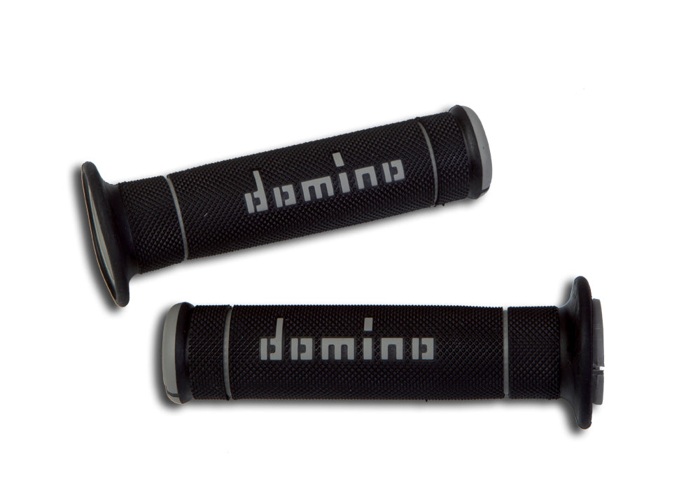 Coppia manopole Domino Trial grigio/nero GRIPS 010