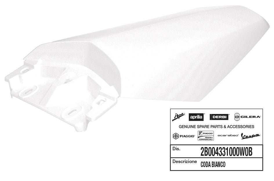 Codino bianco Derbi Senda EU4 Piaggio APRILIA GILERA RX 50 SX 50 2B004331000W0B