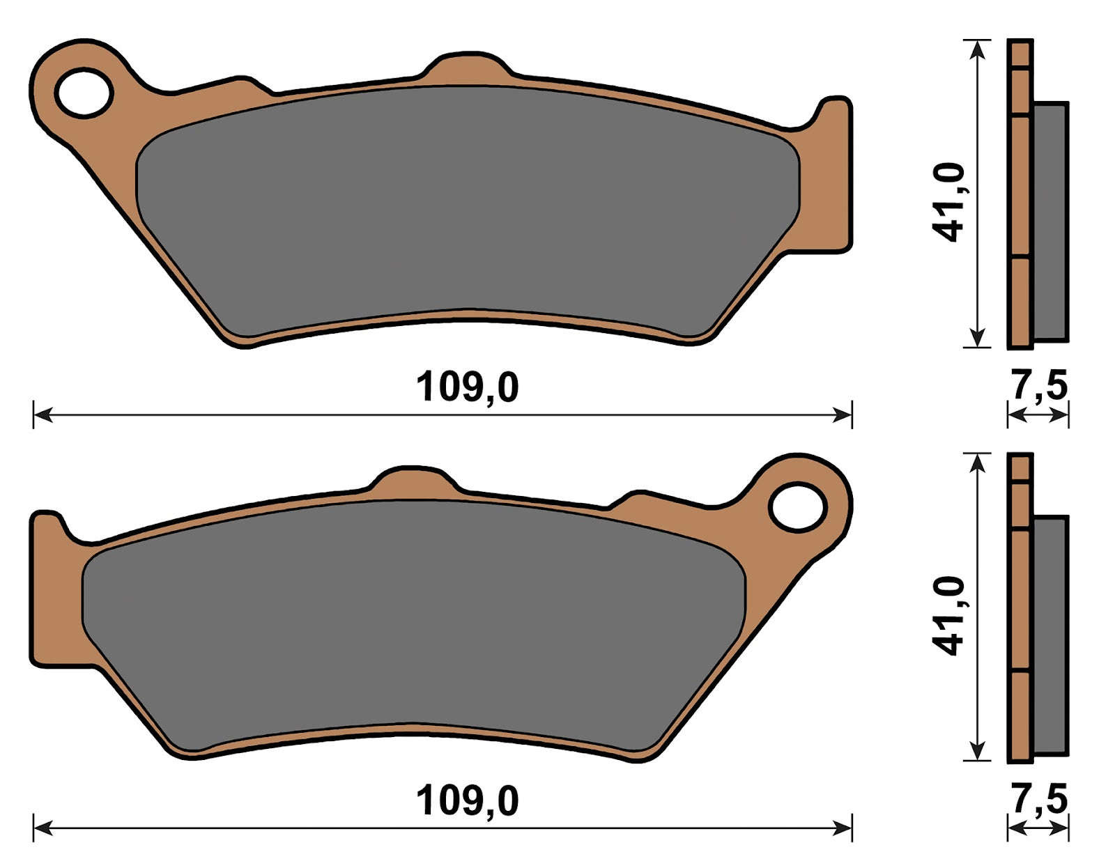 Cp. pastiglie freno sinterizzate BMW R 1300 GS EU5 post. Top4 2024-2026 151093