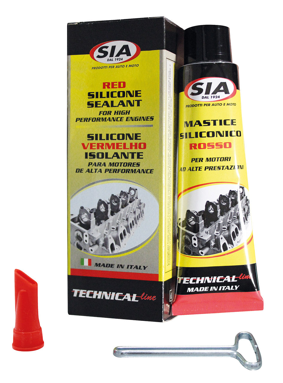 Mastice siliconico rosso 75ml. Sia 155001