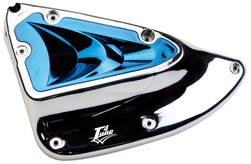Coperchio cassa filtro Typhoon blu/silver T4Tune GILERA PIAGGIO RUNNER 50 082749