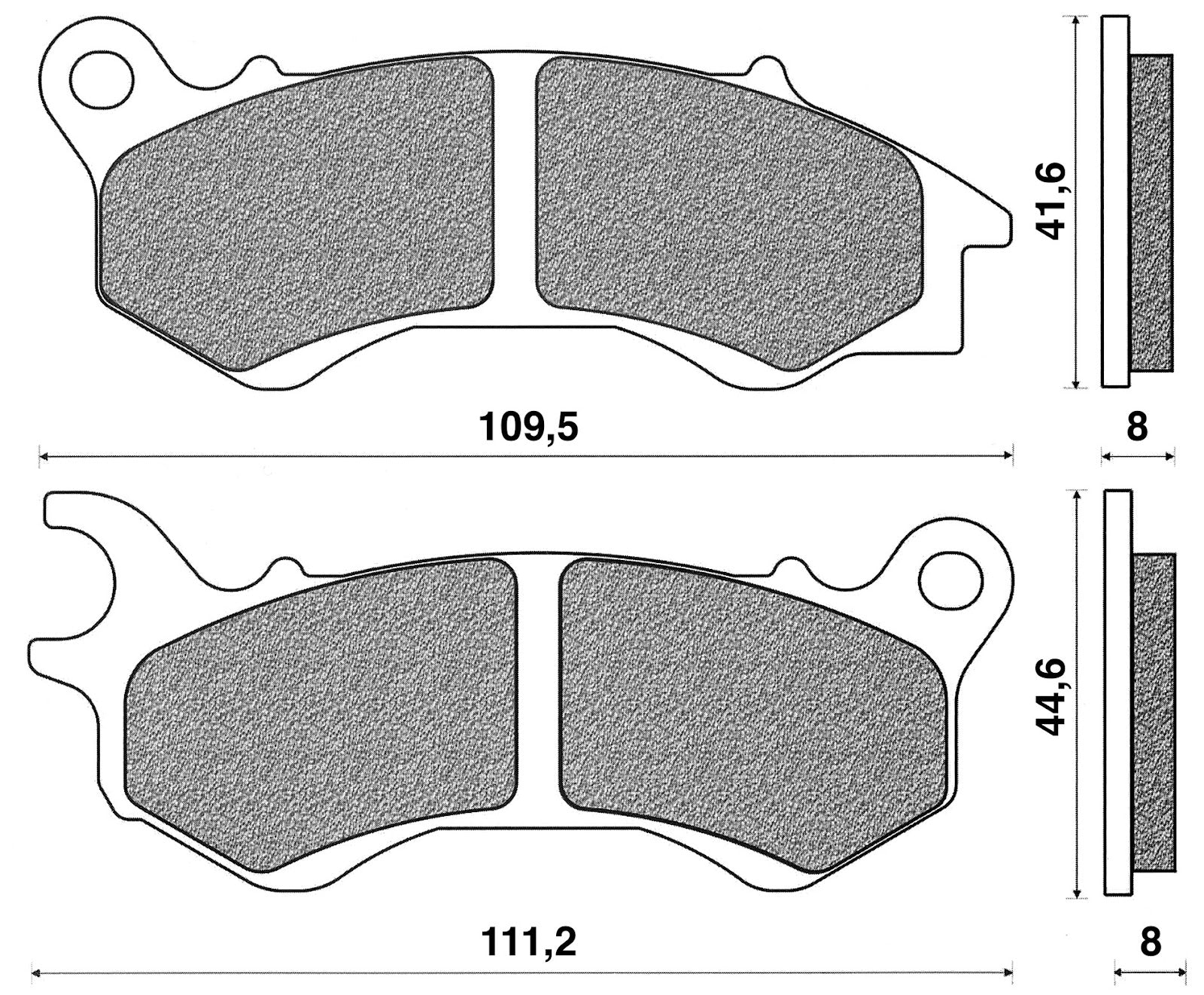 Cp. pastiglie freno PCX 125/150 ant. C4 HONDA KYMCO NSC R 50 VISION 50 BP 122
