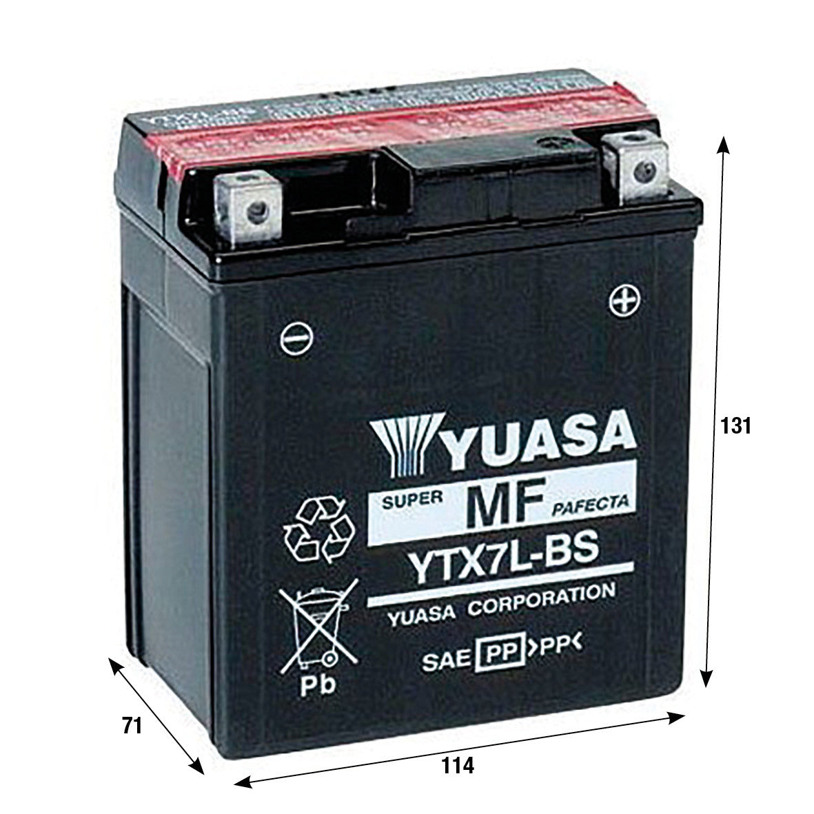 Batteria Yuasa YTX7L-BS APRILIA DERBI GARELLI HONDA MALAGUTI PIAGGIO 121006