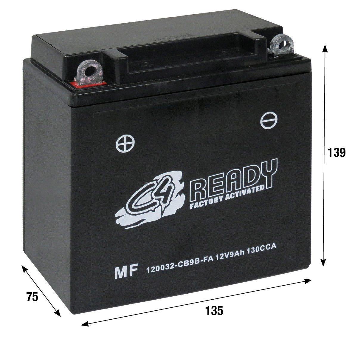 Batteria al gel CB9B-FA C4 APRILIA CAGIVA DERBI GILERA ITALJET MALAGUTI 120032
