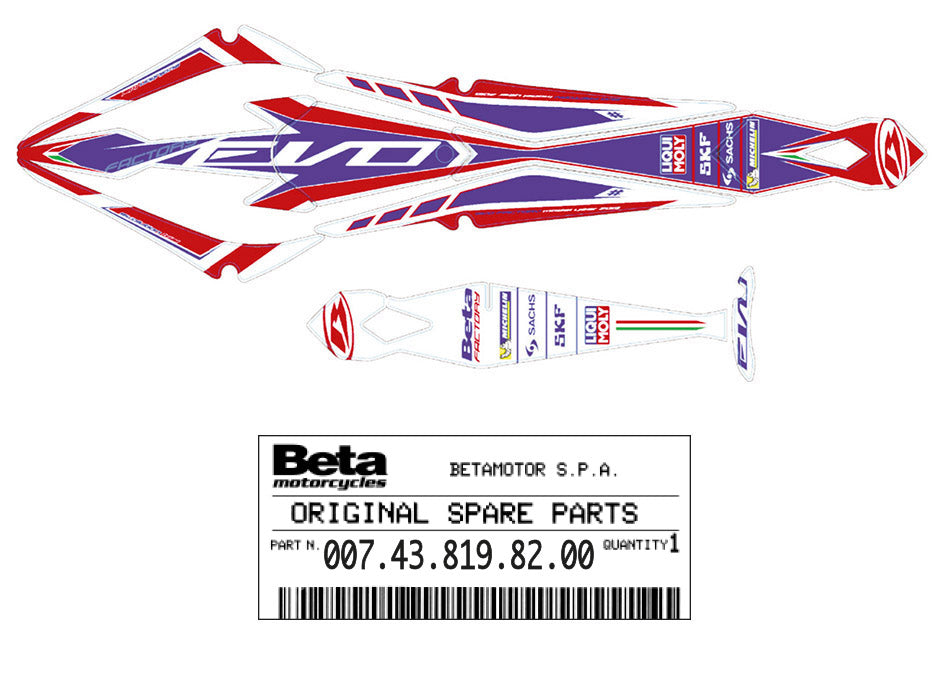 Adesivi parafango post. Beta Evo 2T Factory 2015 310075