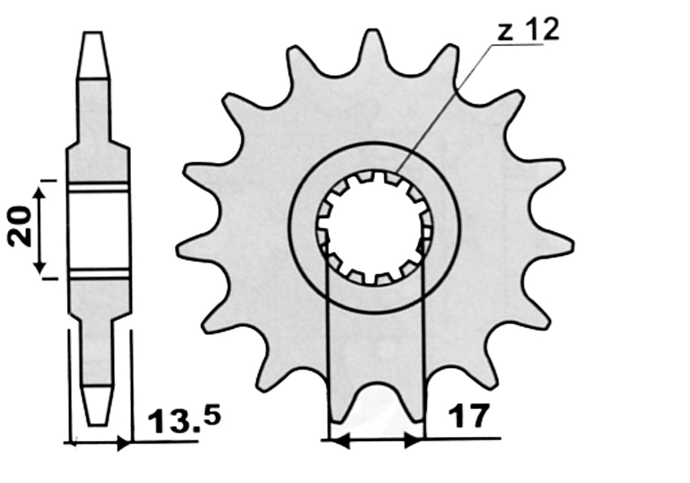 Pignone Cat.520 Z=12 Fantic Motor 40043007120