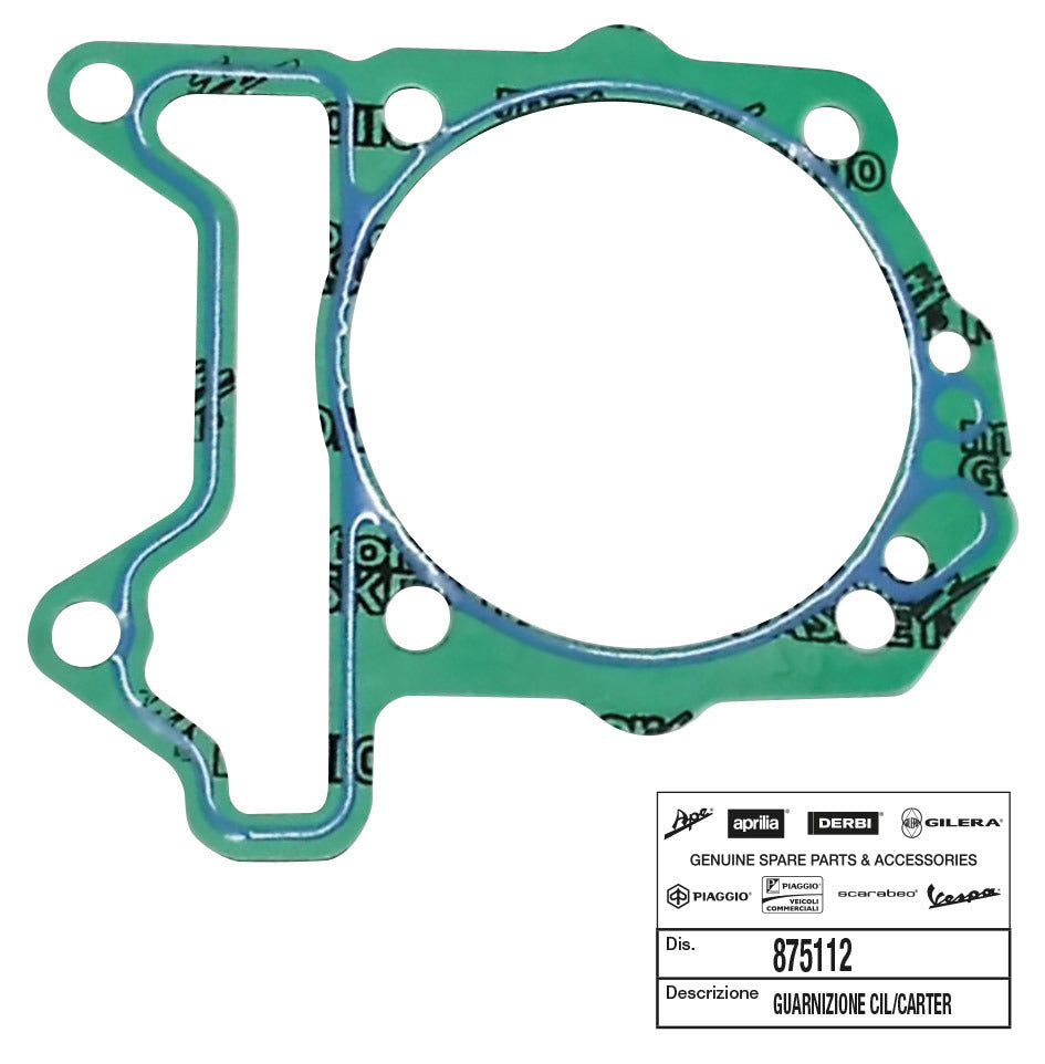 Guarnizione base cilindro 0,4 mm Piaggio APRILIA DERBI VESPA MOJITO 125 875112