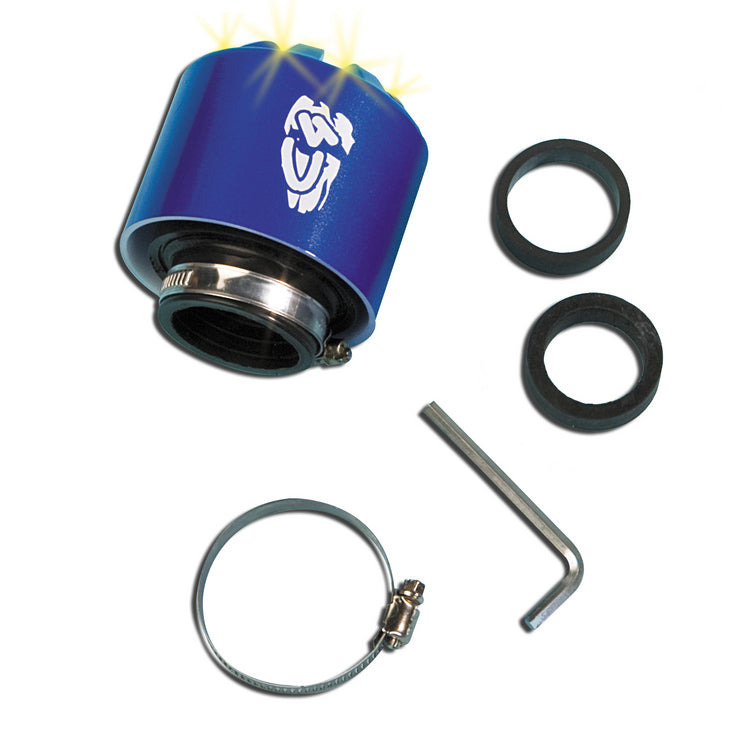 Filtro aria blu Ø 35-28mm con Led C4 HF 006B