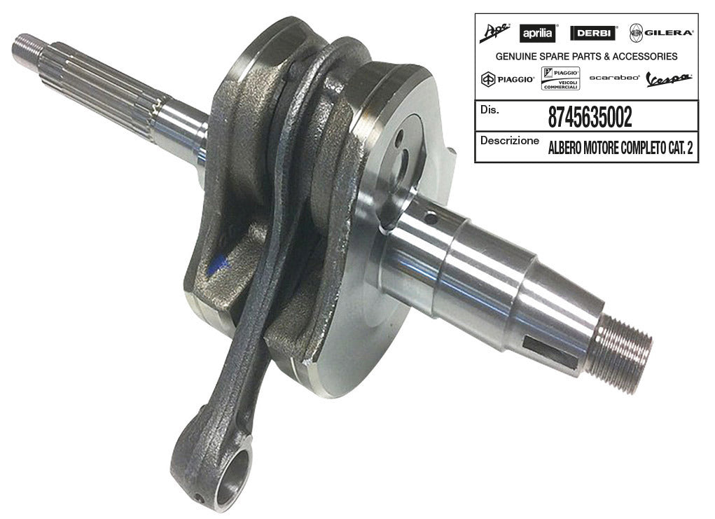 Albero motore cat.2 MP3, X10 125 Piaggio APRILIA VESPA SR 125 MP3 125 8745635002