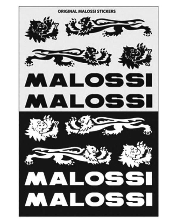 Mini adesivi Malossi nero/argento 11,5x16,8 cm 3314154