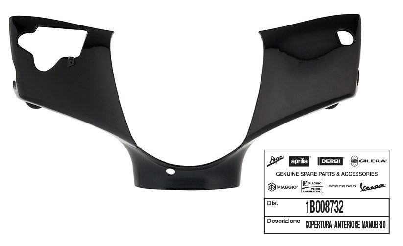 Coprimanubrio anteriore nero Zip Piaggio ZIP 50 ZIP 100 2000-2020 1B008732