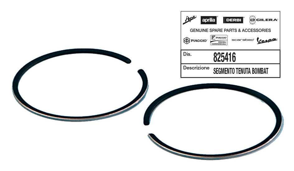 Segmenti Piaggio Ø 40 APRILIA DERBI GILERA ITALJET VESPA MOJITO 50 SR 50 825416