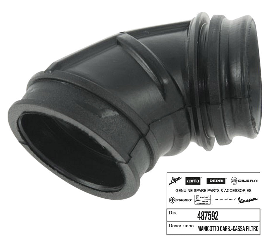 Manicotto carb. - cassa filtro Runner, Nrg, Typhoon, Zip Piaggio APRILIA 487592