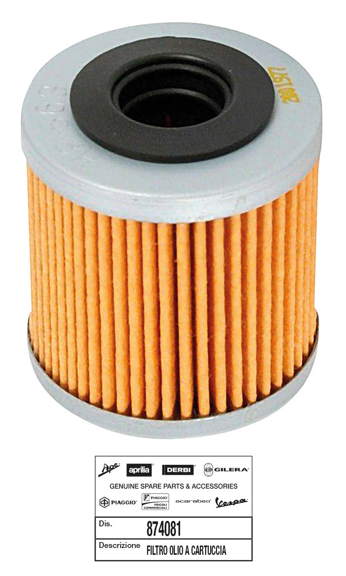 Filtro olio RS4, Senda 125 4T Piaggio APRILIA DERBI FB MONDIAL RS4 125 874081