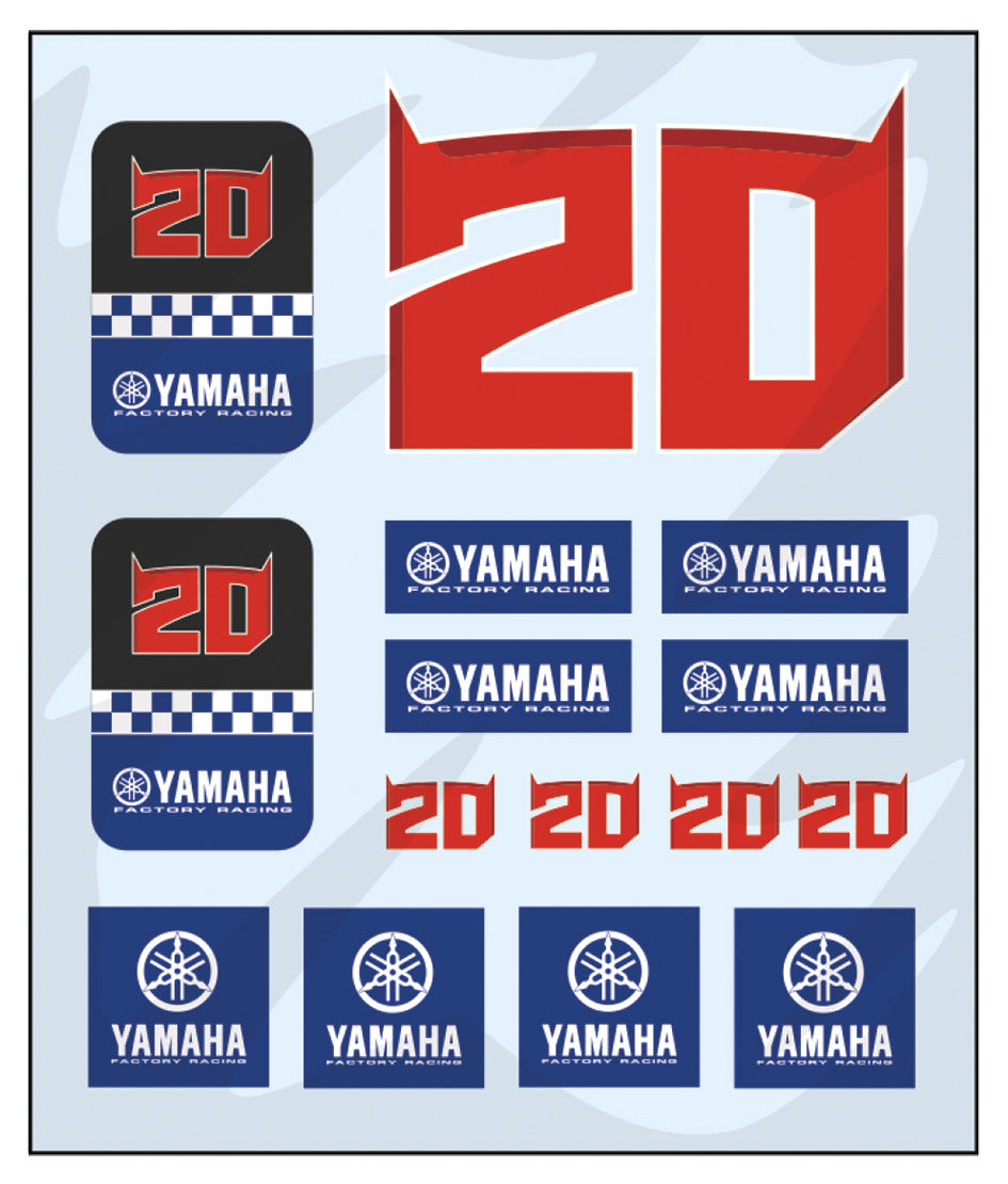 Kit adesivi grandi Yamaha Dual FQ20 Pritelli 501278