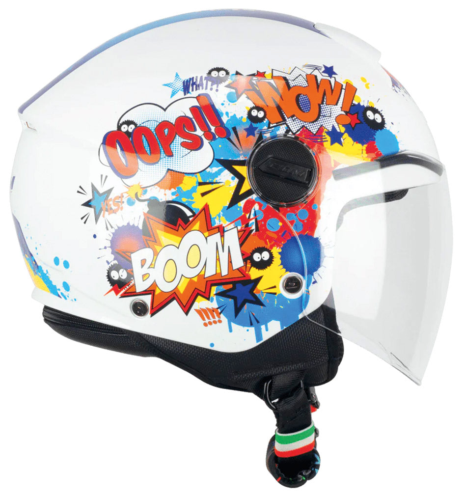 Casco Cgm Mini Comics Blu Bianco M 442503