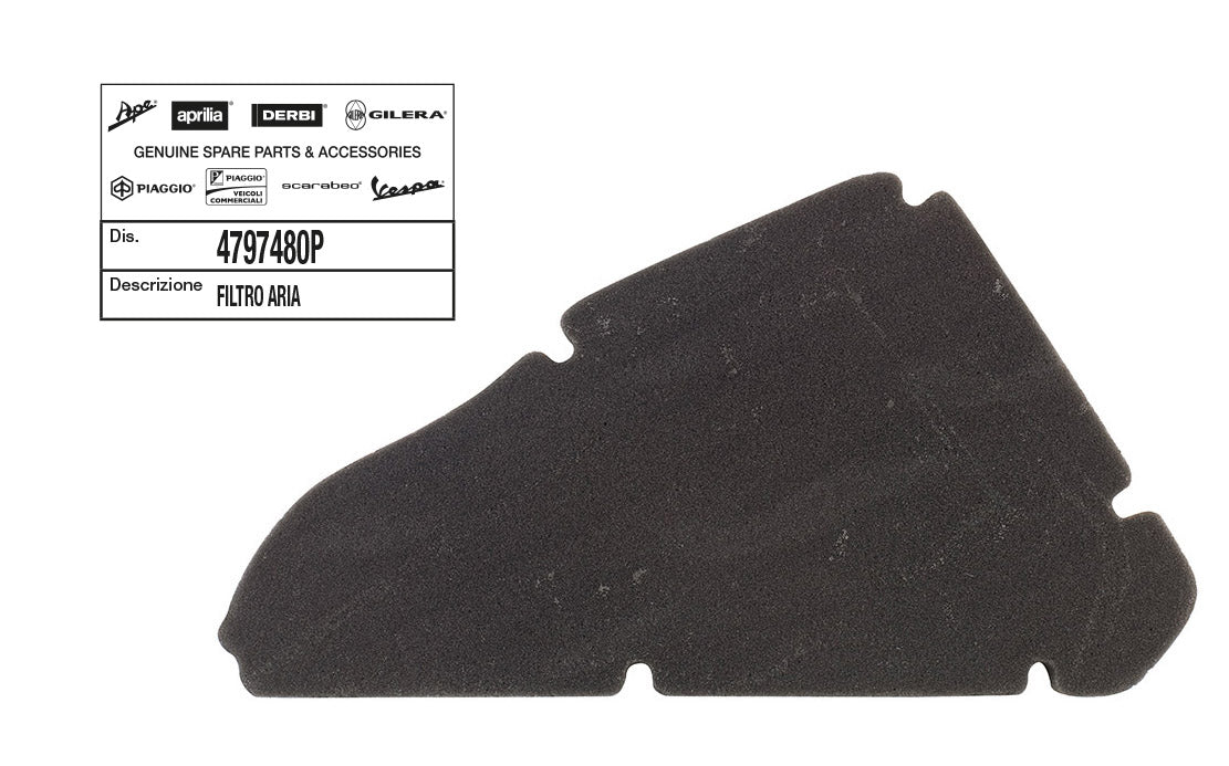 Filtro aria Runner, Stalker Piaggio GILERA RUNNER 50 STALKER 50 NRG 50 4797480P