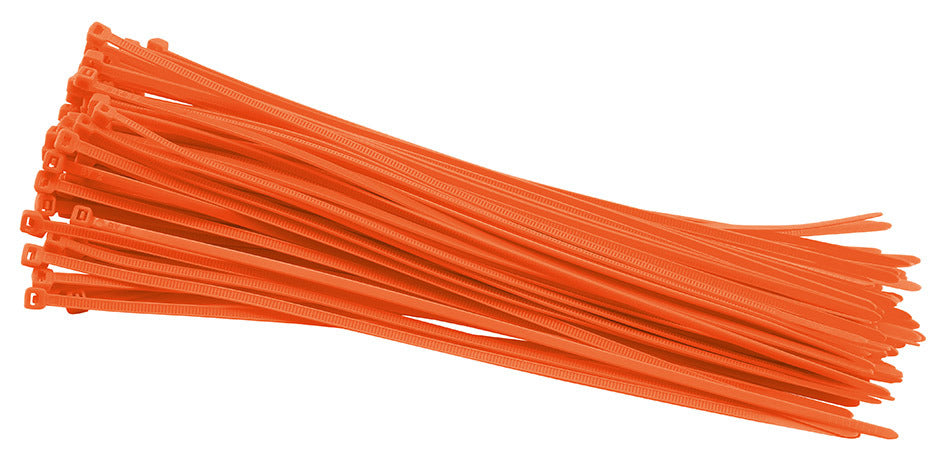 Fascette in nylon arancio fluo 3,6mm x 250mm (100 pz.) C4 420059