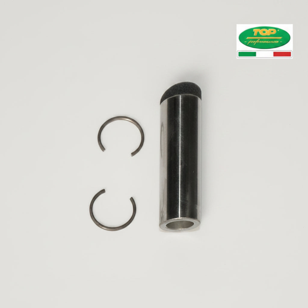 SPINOTTO PISTONE D.12X42 (AM 345) 18NCD5 con 2 SEEGER D.12MM MINARELLI AM6