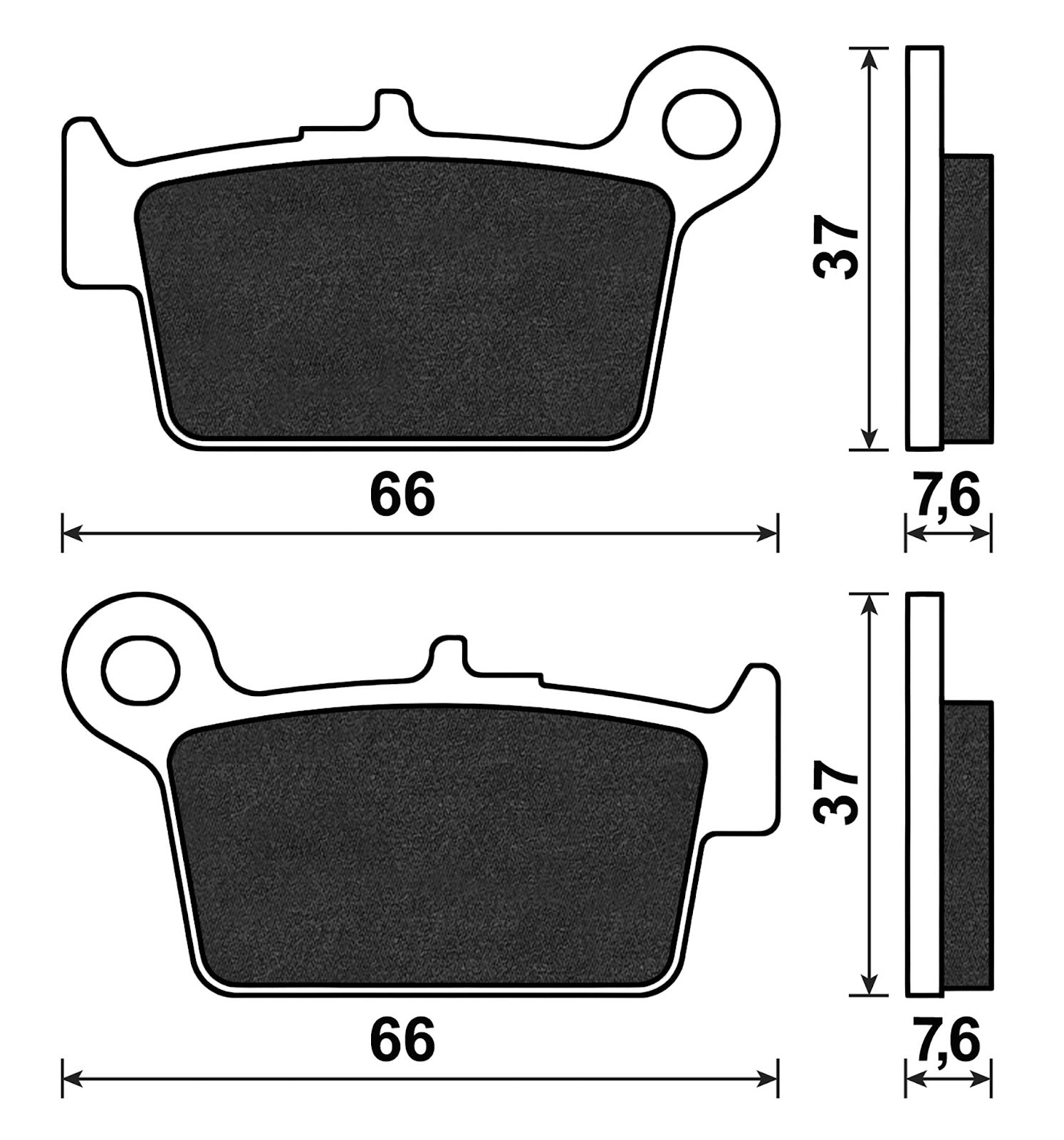 Cp. pastiglie freno RR 50, 125 post. C4 BETA RR ENDURO 50 RR MOTARD 50 BP 135