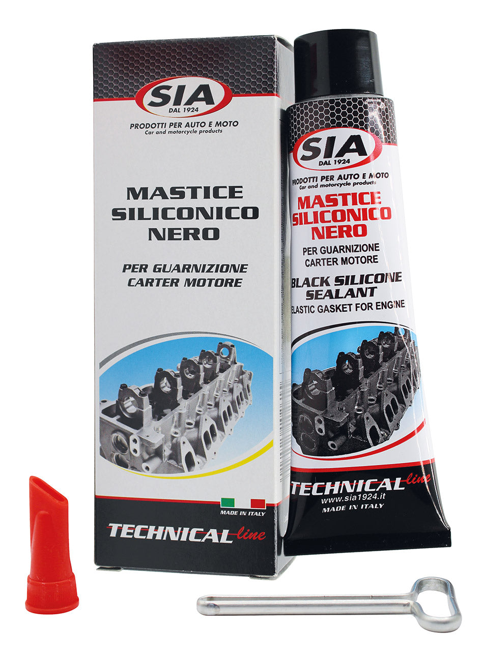 Mastice siliconico nero 75ml. Sia 155002