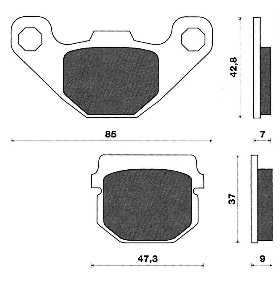 Cp. pastiglie freno CPI, Nrg Power ant. C4 AEON APRILIA DERBI DINLI E-TON BP 110