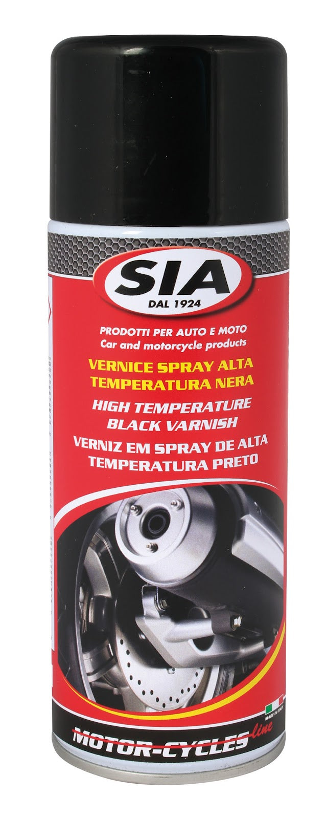 Vernice alta temperatura nero mat 400ml. Sia 155024