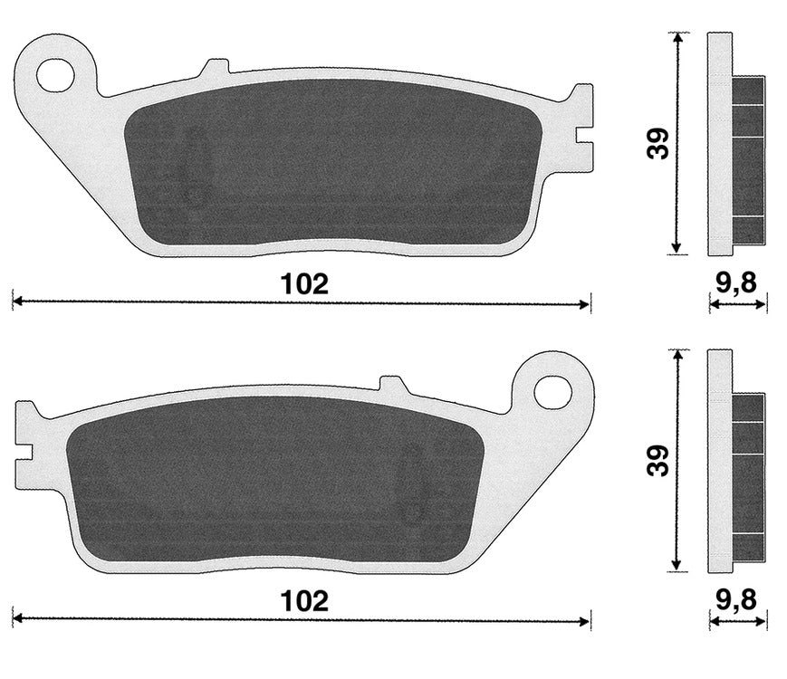 Cp. pastiglie freno Forza, SH, X-Max 125/250/350 >2010 ant. C4 BMW HONDA BP 124