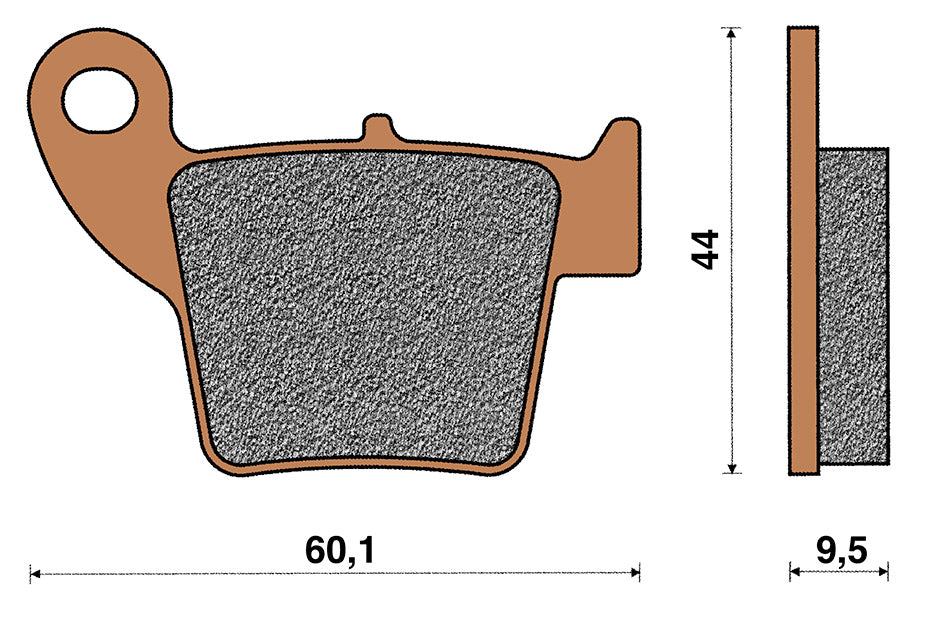 Cp. pastiglie sinterizzate Top4 Cre-Crf 250/450 post. FANTIC MOTOR HM 151061