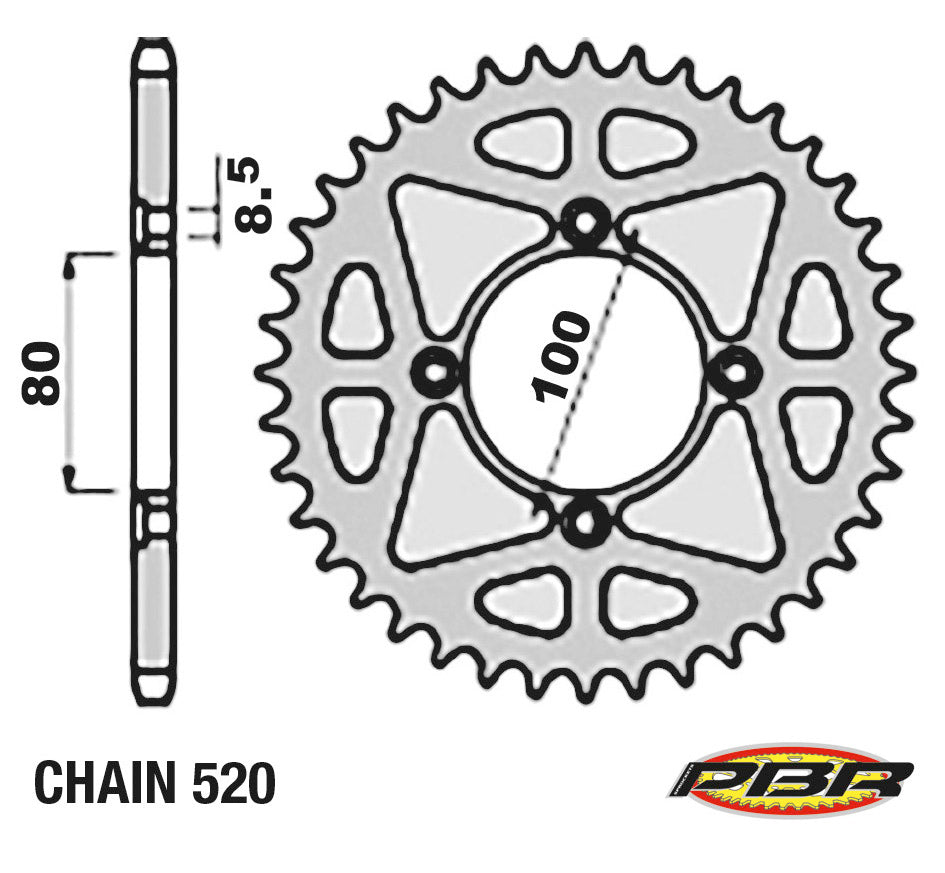 Corona piena Z=42 Ergal Sherco, Gas Gas, Montesa PBR 4677 Z42