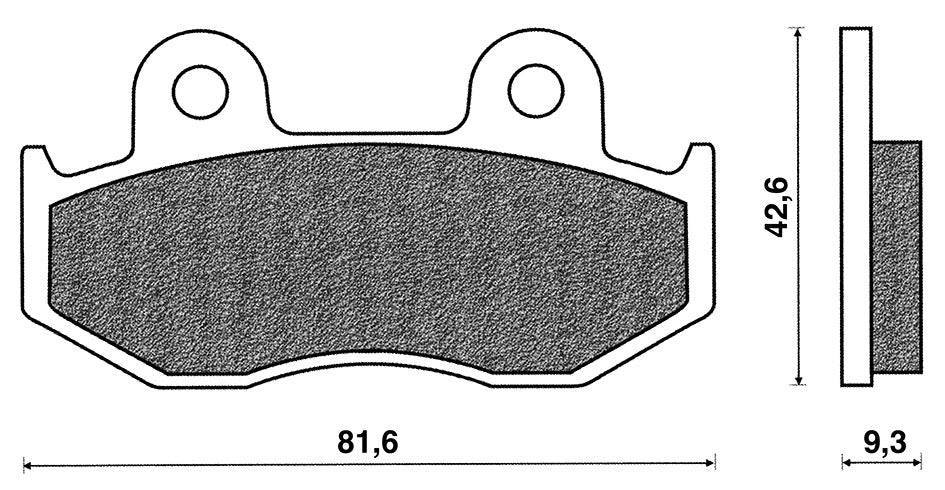 Cp. pastiglie freno SH 125, 150 ('01-'08) ant. C4 HONDA @ [NES] 125 BP 075
