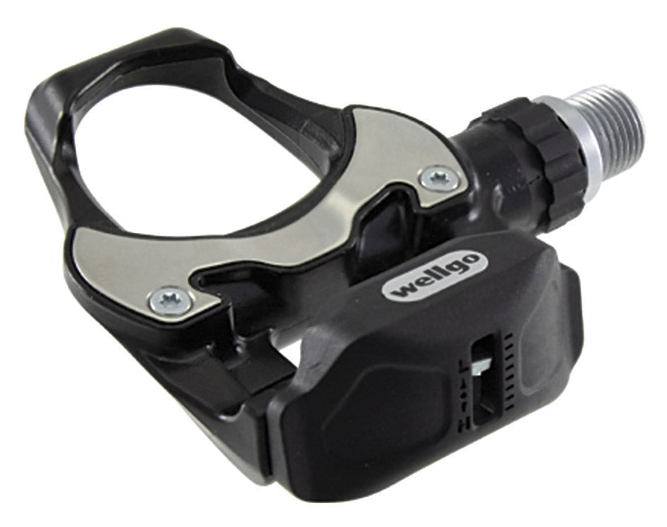 Cp. pedali Corsa, Keo System, alu neri, perno su gabbia a sfere Wellgo 700337